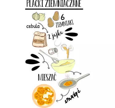 Naklejka ścienna jedzenie Placki ziemniaczane - TenStickers