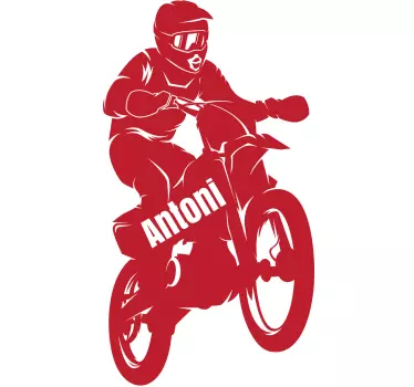 Naklejka na motor żużel z własnym imieniem - TenStickers