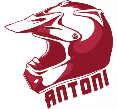 Naklejka ścienna sporty Spersonalizowany kask żużlowy - TenStickers