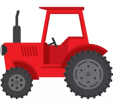 Naklejka czerwony traktor - TenStickers