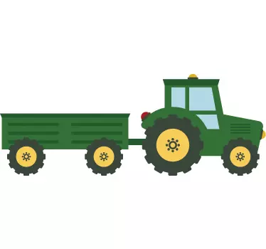 Naklejka na ścianę dla dzieci zielony traktor - TenStickers