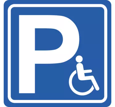 Naklejka parking Znak dla osób niepełnosprawnych - TenStickers