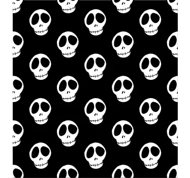 Naklejka ścienna Halloween Wzór czaszek - TenStickers