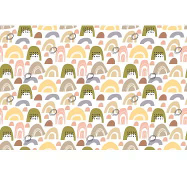 Naklejka na meble dla dzieci nordycki wzór tęczy - TenStickers