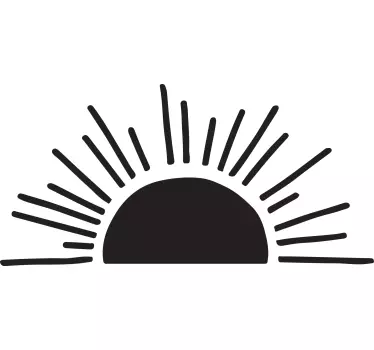 Naklejka do sypialni nad łóżko Minimalistyczne słońce - TenStickers