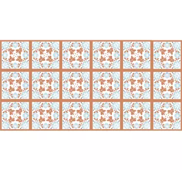 Okleina na meble Kwiatowe płytki śródziemnomorskie - TenStickers