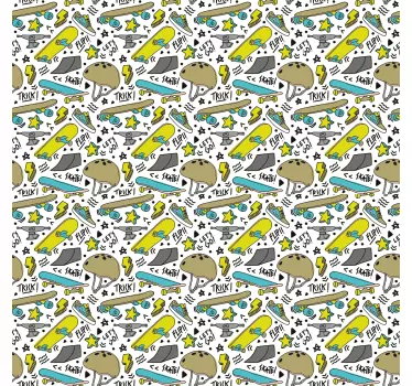 Okleina na meble Miejski wzór skate - TenStickers