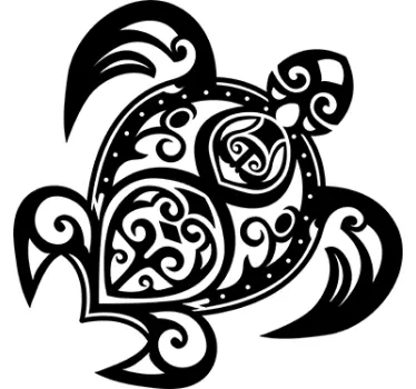 Naklejka wzorzysty żółw - TenStickers