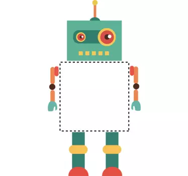 Naklejka na włącznik światła robot - TenStickers