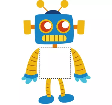 Naklejka na włącznik światła kolorowy robot - TenStickers