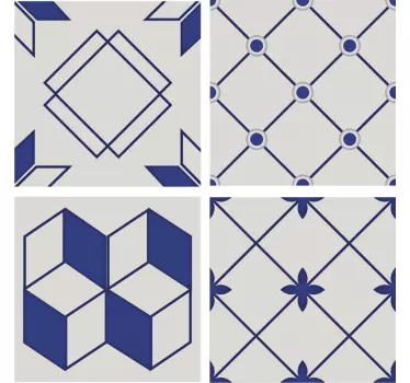 Naklejki na płytki wzory geometryczne - TenStickers