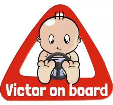 Naklejka na samochód z imieniem dziecka - TenStickers