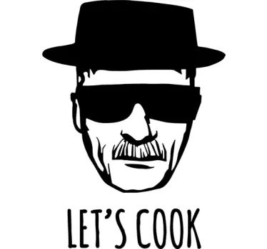 Naklejka na lodówkę Heisenberg Let's Cook - TenStickers