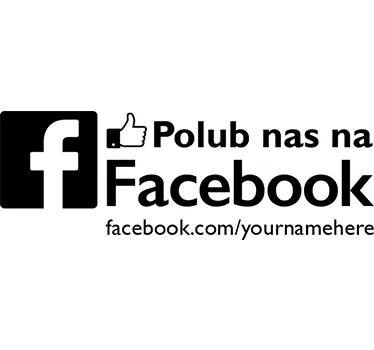 Naklejka na witrynę sklepową polub nas na FB - TenStickers