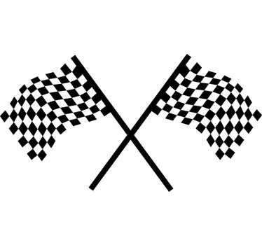 Naklejka na ścianę flagi wyścigowe - TenStickers