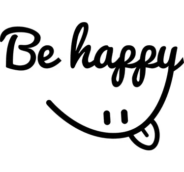 Naklejka na ścianę Be Happy - TenStickers