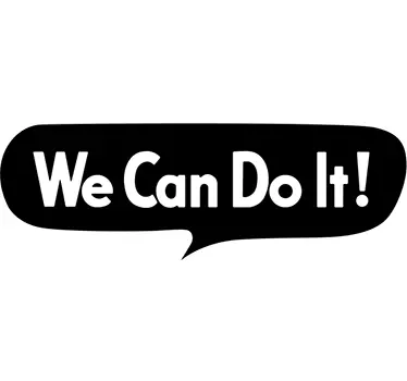 Naklejka na ścianę do salonu ' We can Do it !' - TenStickers