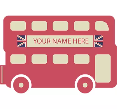 Naklejka Personalizowana Bus Londyński - TenStickers