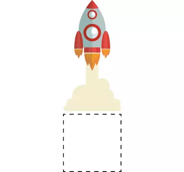 Naklejka na ścianę planety Włącznik światła statku rakietowego - TenStickers