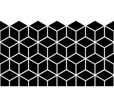 Naklejka na szybę półprzezroczyste kostki geometryczne - TenStickers