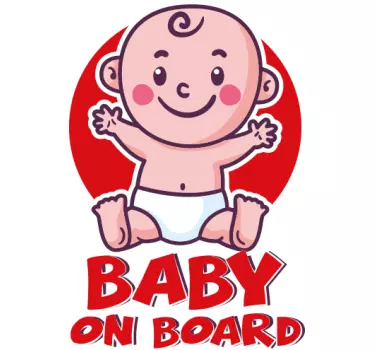 Naklejka na samochód dziecko w aucie Dziecko na pokładzie - TenStickers
