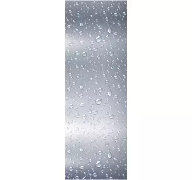 Okleina na lodówkę szare krople wody - TenStickers