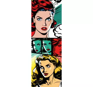Naklejka na lodówkę rocznik komiksu vinilo - TenStickers