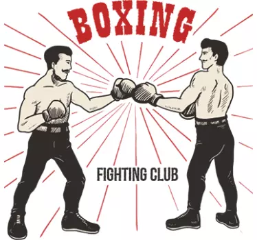 Oldschool Naklejka Boxing - TenStickers