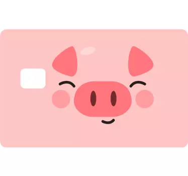 Naklejka na kartę kredytową zwierzęta domowe słodka świnka - TenStickers