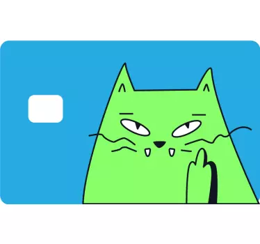 Naklejka na kartę kredytową Podglądający kot - TenStickers