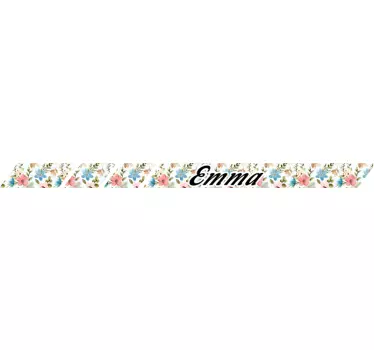 Naklejka na hulajnogę z kwiatami i imieniem - TenStickers