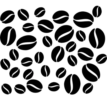 Naklejka na ścianę do kuchni ziarna kawy - TenStickers