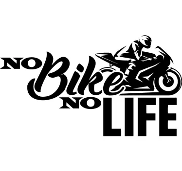 Naklejka na ścianę do garażu bez roweru, bez życia - TenStickers