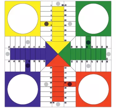 Naklejka meblowa gra parcheesi - TenStickers