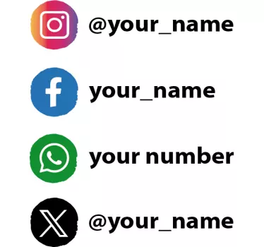 Personalizowana nalepka na witrynę logo społecznościowe - TenStickers