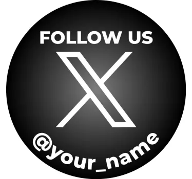 Personalizowana naklejka na witrynę sklepową szara "X" - TenStickers