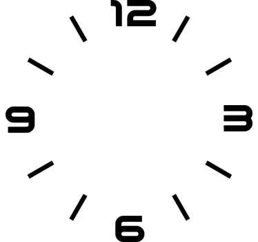 Naklejka na ścianę zegar paski i cyfry - TenStickers