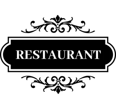 Naklejka na ścianę mur niestandardowy znak restauracji - TenStickers