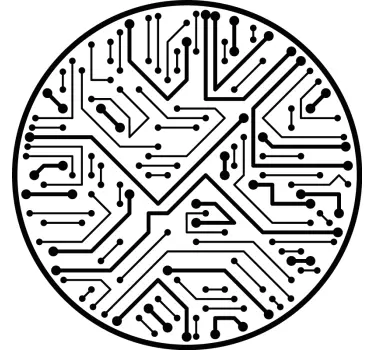 Naklejka na ścianę technologia układ scalony - TenStickers