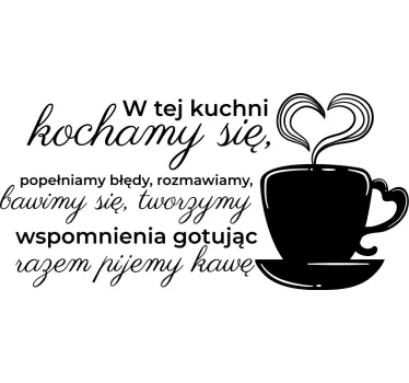 Naklejka na ścianę do kuchni kochamy się nawzajem - TenStickers