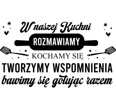 Naklejka na ścianę do kuchni "tworzymy wspomnienia" - TenStickers