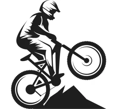 naklejka na ścianę młodzieżowa rower górski - TenStickers