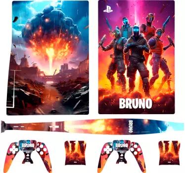 Naklejka na ps5 bitwa w grach wideo - TenStickers