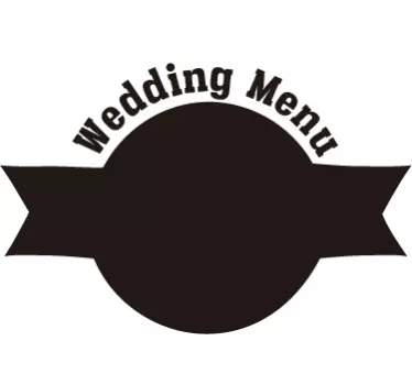 Naklejka ślubna weselne menu - TenStickers