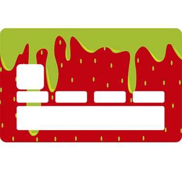 Truskawskowa naklejka na kartę kredytową - TenStickers