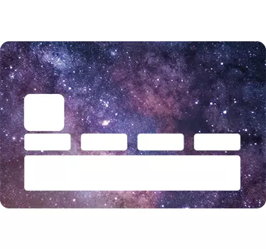 Naklejka na kartę płatniczą fioletowe galaxy - TenStickers