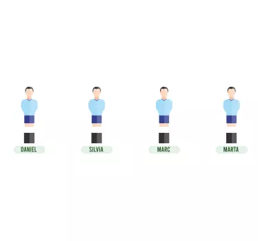Naklejka wieszak postacie ze stołu do gry w piłkarzyki - TenStickers