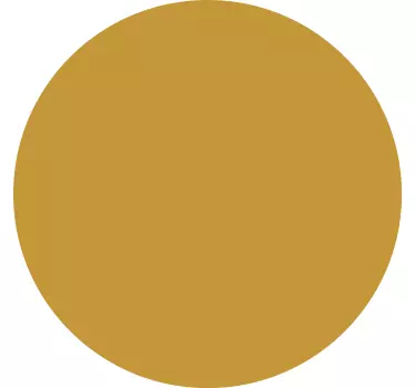 Naklejka na ścianę do salonu okrągła ochra - TenStickers