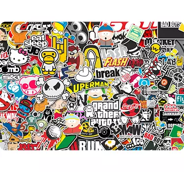 Naklejka na laptopa postacie z kreskówek - TenStickers