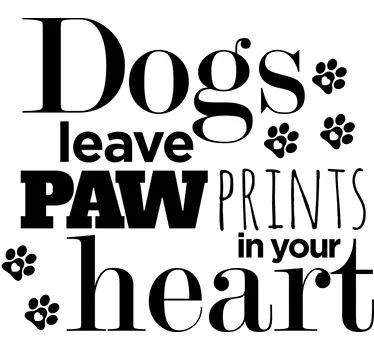 Naklejka ścienna Dogs leave paw prints - TenStickers